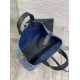 Replica perfetta Borsa Dior Toujours media Blue Denim Oblique Jacquard Imitazione Outlet Online