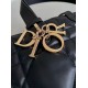 Migliore Repliche Borsa grande Dior Toujours Pelle di vitello Macrocannage nera Economiche Outlet Online
