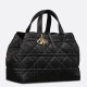 Migliore Repliche Borsa grande Dior Toujours Pelle di vitello Macrocannage nera Economiche Outlet Online