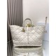 Miglior Falso Dior Toujours Grande Borsa Macrocannage Pelle di Vitello Bianca Economiche Premium
