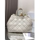 Miglior Falso Dior Toujours Grande Borsa Macrocannage Pelle di Vitello Bianca Economiche Premium