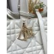 Miglior Falso Dior Toujours Grande Borsa Macrocannage Pelle di Vitello Bianca Economiche Premium