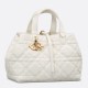 Miglior Falso Dior Toujours Grande Borsa Macrocannage Pelle di Vitello Bianca Economiche Premium