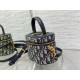 Miglior Falso Dior Small CD Signature Vanity Case Blue Oblique Jacquard Economiche Premium