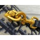 Miglior Falso Dior Small CD Signature Vanity Case Blue Oblique Jacquard Economiche Premium