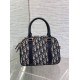 Miglior Falso Borsa bowling media Dior D-Vibe Bowling Borsa media Jacquard blu obliquo Economiche Premium