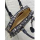 Miglior Falso Borsa bowling media Dior D-Vibe Bowling Borsa media Jacquard blu obliquo Economiche Premium