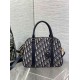 Miglior Falso Dior D-Vibe Bowling Borsa grande Jacquard blu obliquo Economiche Premium