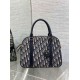Miglior Falso Dior D-Vibe Bowling Borsa grande Jacquard blu obliquo Economiche Premium