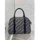 Miglior Falso Dior D-Vibe Bowling Borsa grande Jacquard blu obliquo Economiche Premium