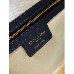 Miglior Falso Dior D-Vibe Bowling Borsa grande Jacquard blu obliquo Economiche Premium