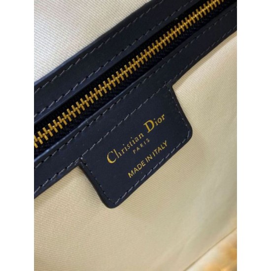 Miglior Falso Dior D-Vibe Bowling Borsa grande Jacquard blu obliquo Economiche Premium
