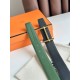 Replica Cintura Hermès H Ancre reversibile, 32 mm, pelle di vitello Epsom Nero e Verde imitazione Falso
