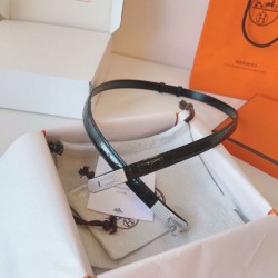 Replica Cintura Hermès Kelly 18 Diamond Nero Alligatore Lucido imitazione Falso