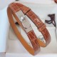 Replica Cintura Hermès Kelly 18 Caramello Alligatore Lucido imitazione Falso