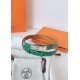 Replica Cintura Hermès Kelly 18 in alligatore lucido color malachite imitazione Falso