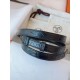 Replica Cintura Hermès Kelly 18 in alligatore nero lucido imitazione Falso