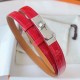Replica Cintura Hermès Kelly 18 in alligatore rosso lucido imitazione Falso