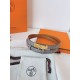 Replica Cintura Hermès Kelly 18 in alligatore lucido color tourterelle imitazione Falso