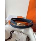 Replica Cintura Hermès Kelly Jean 18 in denim ed Epsom imitazione Falso