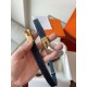 Replica Cintura Hermès Kelly Jean 18 in denim ed Epsom imitazione Falso