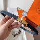 Replica Cintura Hermès Kelly Jean 18 in denim ed Epsom imitazione Falso