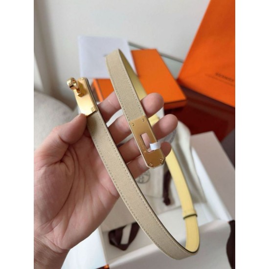 Replica Cintura Hermès Kelly 18 in tela Officier ed Epsom imitazione Falso
