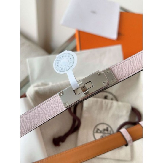 Replica Cintura Hermès Kelly 18 Malva Chiaro Epsom imitazione Falso