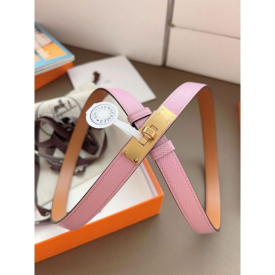 Replica Cintura Hermès Kelly 18 Rosa Epsom imitazione Falso