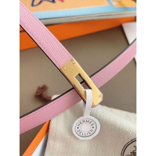 Replica Cintura Hermès Kelly 18 Rosa Epsom imitazione Falso