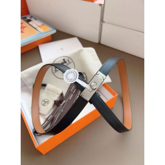 Replica Cintura Hermès Kelly 18 Nera Swift Pelle di vitello imitazione Falso