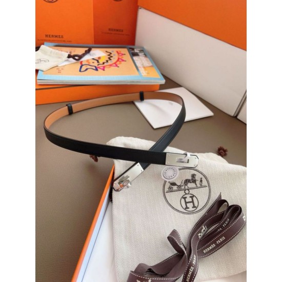 Replica Cintura Hermès Kelly 18 Nera Swift Pelle di vitello imitazione Falso