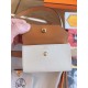 Replica Cintura Hermès Kelly Pocket 18 Biscuit e Pelle di Vitello Epsom Bianca imitazione Falso