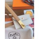 Replica Cintura Hermès Kelly Pocket 18 Biscuit e Pelle di Vitello Epsom Bianca imitazione Falso
