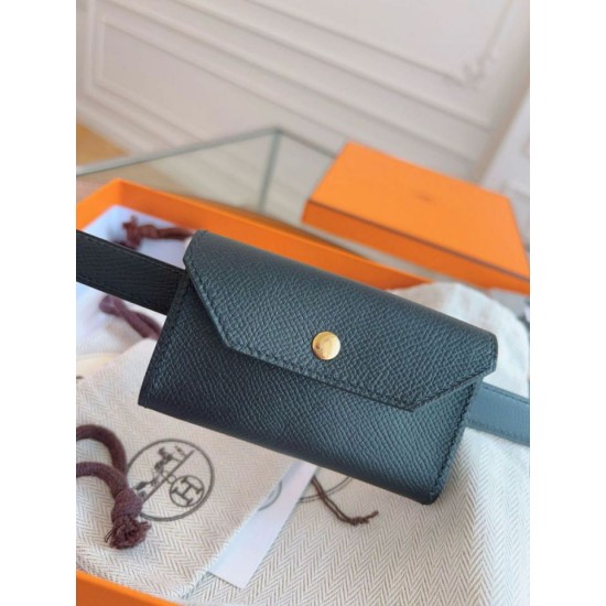 Replica Cintura Hermès Kelly Pocket 18 in vitello Epsom nero imitazione Falso