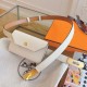 Replica Cintura Hermès Kelly Pocket 18 in vitello Epsom bianco imitazione Falso
