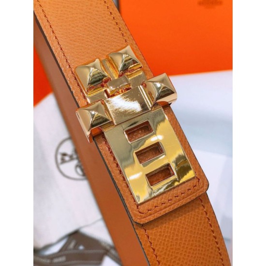 Replica Cintura Hermès Collier de Chien 32 Oro Epsom Vitello imitazione Falso