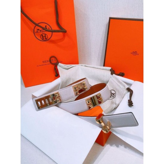 Replica Cintura Hermès Collier de Chien 32 Malva Chiaro Epsom imitazione Falso