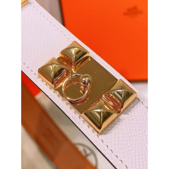 Replica Cintura Hermès Collier de Chien 32 Malva Chiaro Epsom imitazione Falso