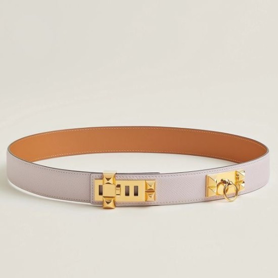 Replica Cintura Hermès Collier de Chien 32 Malva Chiaro Epsom imitazione Falso
