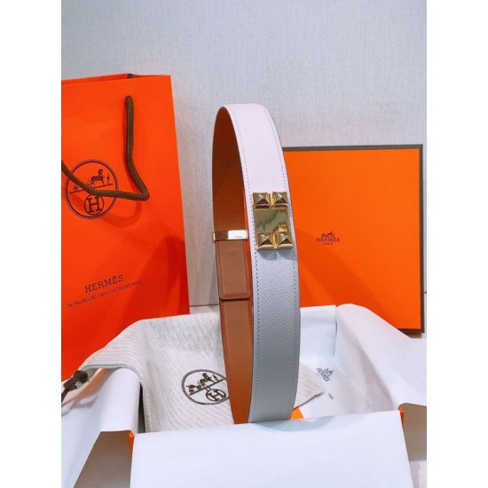 Replica Cintura Hermès Collier de Chien 32 Malva Chiaro Epsom imitazione Falso