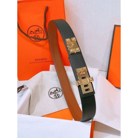 Replica Cintura Hermès Collier de Chien 32 Nero Epsom Vitello imitazione Falso