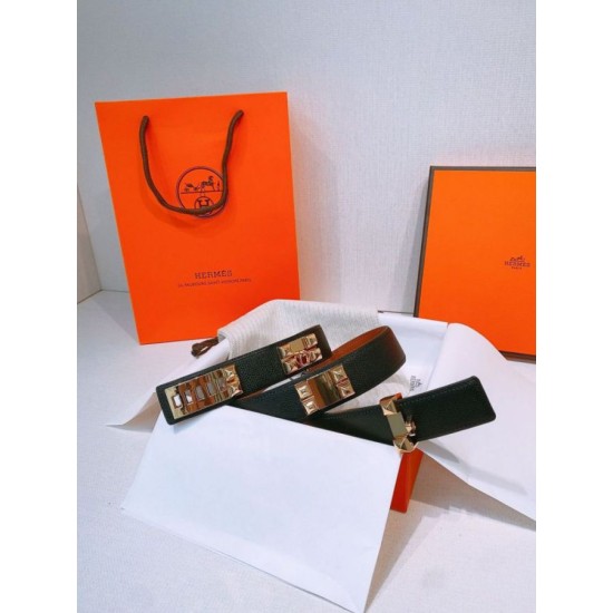 Replica Cintura Hermès Collier de Chien 32 Nero Epsom Vitello imitazione Falso