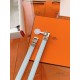 Replica Cintura Hermès Rivale 18 in pelle di vitello Epsom Blu Brume imitazione Falso
