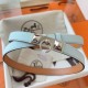 Replica Cintura Hermès Rivale 18 in pelle di vitello Epsom Blu Brume imitazione Falso