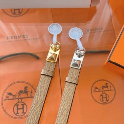 Replica Cintura Hermès Rivale 18 con fibbia Rivale, pelle di vitello Epsom Chai imitazione Falso