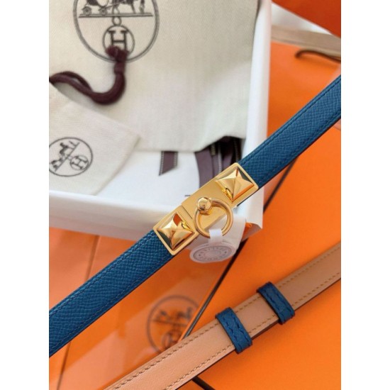 Replica Hermès Rivale 18 Belt in Vitello Epsom Blu imitazione Falso Replica Hermès Rivale 18 Belt in Vitello Epsom Blu imitazione Falso