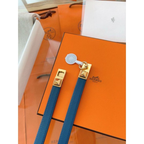 Replica Hermès Rivale 18 Belt in Vitello Epsom Blu imitazione Falso Replica Hermès Rivale 18 Belt in Vitello Epsom Blu imitazione Falso