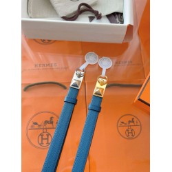 Replica Hermès Rivale 18 Belt in Vitello Epsom Blu imitazione Falso