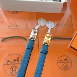 Replica Hermès Rivale 18 Belt in Vitello Epsom Blu imitazione Falso